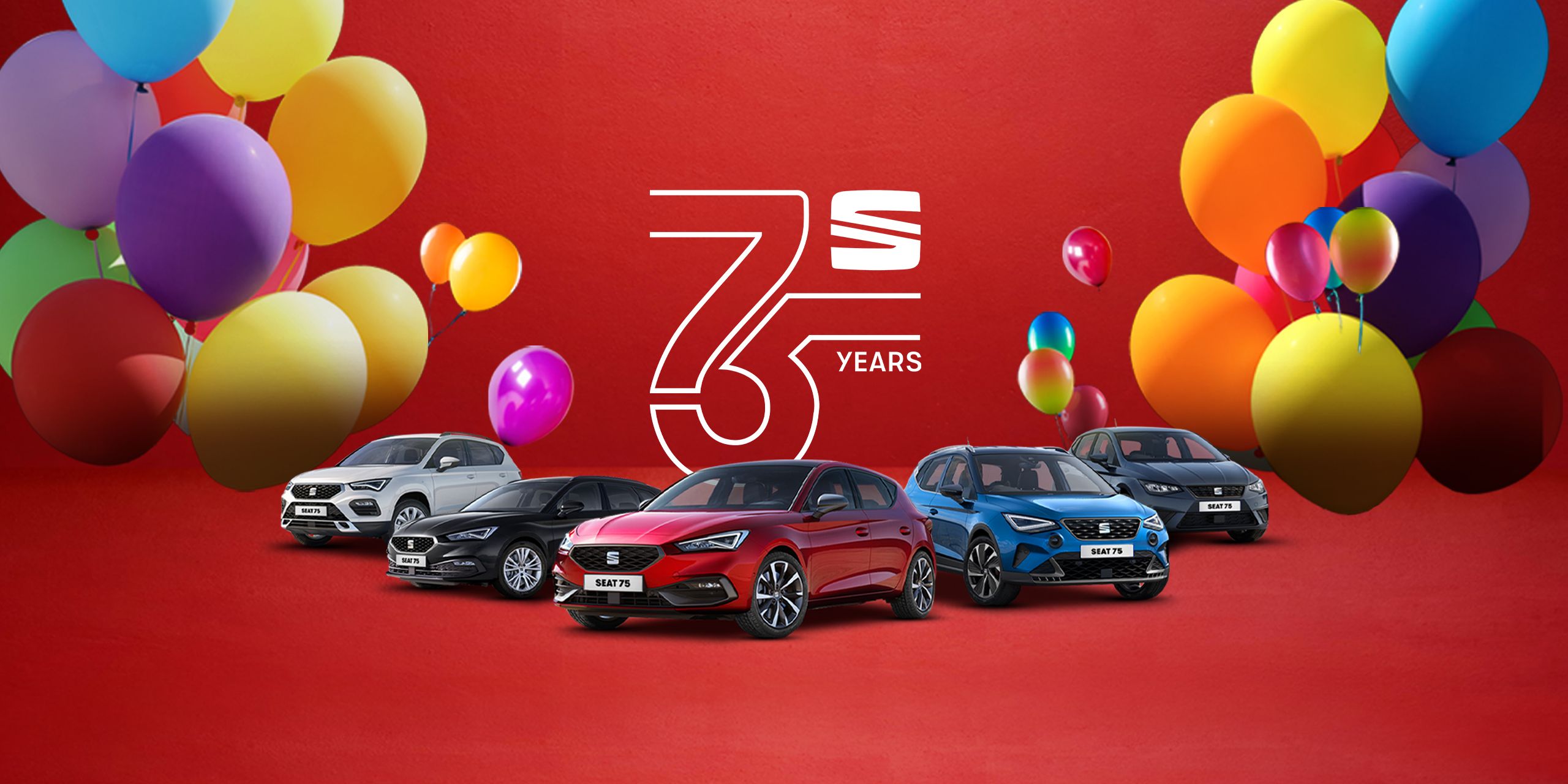 75 éves a SEAT, SEAT modellek és színes lufik